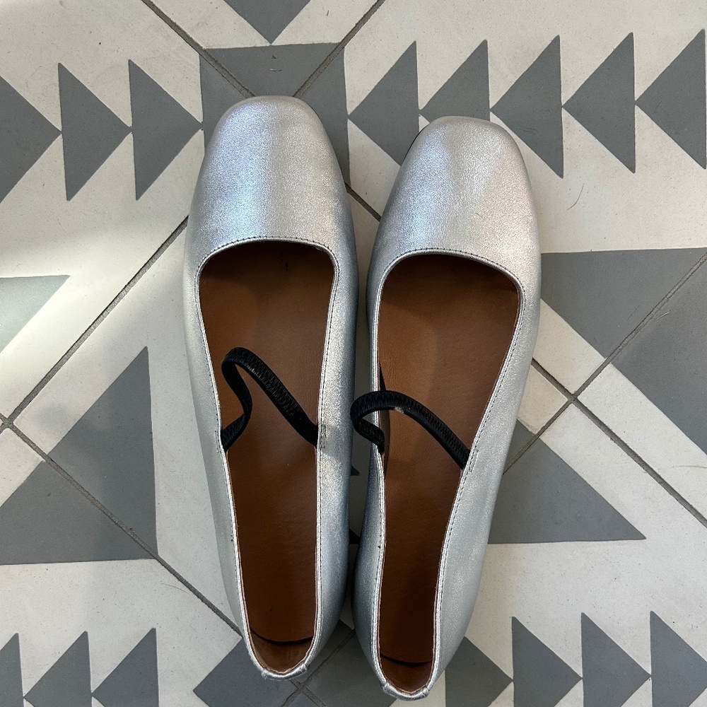 Madewell metallic ballet flats